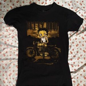 Betty Boop riding motorcycle- Y2K